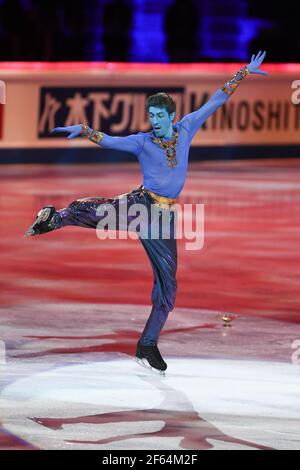 Morisi KVITELASHVILI GEO, lors du Gala d'exposition aux Championnats du monde de patinage artistique 2021 de l'UIP au Globe Ericsson, le 28 mars 2021 à Stockholm, Suède. Credit: Raniero Corbelletti/AFLO/Alay Live News Banque D'Images