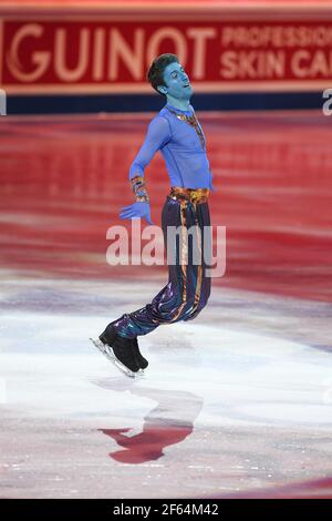 Morisi KVITELASHVILI GEO, lors du Gala d'exposition aux Championnats du monde de patinage artistique 2021 de l'UIP au Globe Ericsson, le 28 mars 2021 à Stockholm, Suède. (Photo de Raniero Corbelletti/AFLO) Banque D'Images