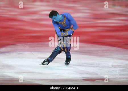 Morisi KVITELASHVILI GEO, lors du Gala d'exposition aux Championnats du monde de patinage artistique 2021 de l'UIP au Globe Ericsson, le 28 mars 2021 à Stockholm, Suède. (Photo de Raniero Corbelletti/AFLO) Banque D'Images