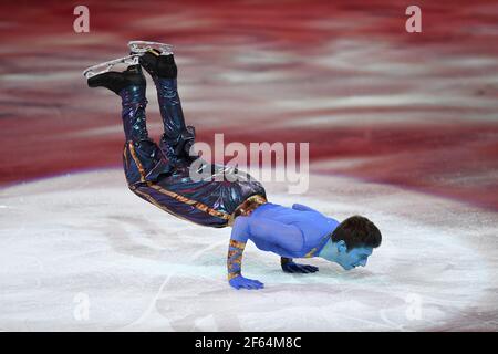 Morisi KVITELASHVILI GEO, lors du Gala d'exposition aux Championnats du monde de patinage artistique 2021 de l'UIP au Globe Ericsson, le 28 mars 2021 à Stockholm, Suède. (Photo de Raniero Corbelletti/AFLO) Banque D'Images