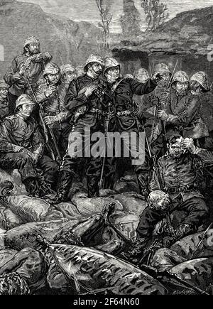 Le matin après la défense de la dérive de Rorke, 1879, Guerre Anglo-Zulu Banque D'Images