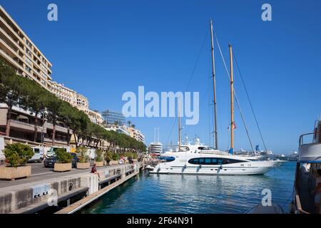 Monaco principauté bord de mer de Port Hercules Banque D'Images