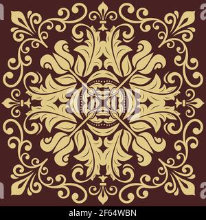 Dans un style classique élégant ornement Banque D'Images