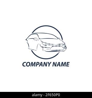 Résumé concept de conception automobile thèmes automobiles modèle de conception de logo vectoriel.EPS10 Illustration de Vecteur