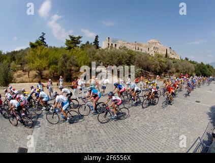 JEUX OLYMPIQUES À ATHÈNES 15/8/2004. PHOTO DE PISTE CYCLABLE DE WOMANS DAVID ASHDOWN Banque D'Images