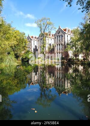 La beauté du Portugal - pavillons parc de la ville parque D. Carlos à Caldas da Rainha Banque D'Images