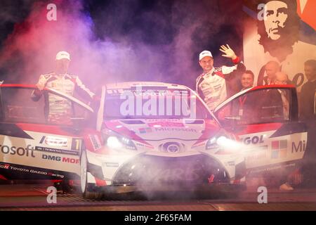 11 HANNINEN Juho ( fin) LINDSTROM Kaj ( fin ) Yaris WRC Toyota Gazoo Racing WRT Toyota ambiance pendant le Championnat du monde de voitures de rallye WRC 2017, Tour de Corse rallye du 6 au 9 avril à Ajaccio, France - photo Florent Gooden / DPPI Banque D'Images