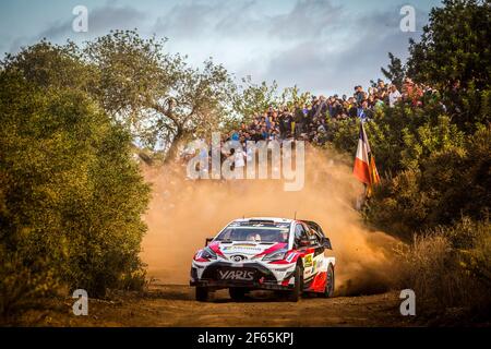 LATVALA Jari Matti (fin) Toyota Gazoo Racing WRT ambiance portrait lors du Championnat du monde de voitures WRC 2017, rallye de l'Espagne du 5 au 8 octobre à Salou, Espagne - photo DPPI Banque D'Images