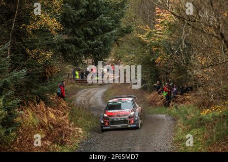 07 Al Qassimi Khalid (eau) Chris Patterson (GBR) C3 WRC Citroen Total Abu Dhabi WRT Citroen action pendant le Championnat du monde de voitures de rallye WRC 2017, pays de Galles Rallye Grande-Bretagne du 26 au 29 octobre, à Deeside, pays de Galles - photo Frédéric le Floc'h / DPPI Banque D'Images