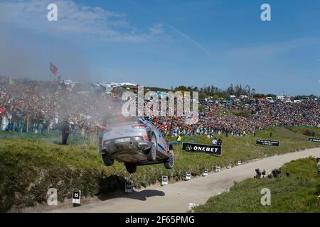 06 Dani Sordo (ESP) Marc Marti (ESP) Hyundai I20 coupé WRC Hyundai Motorsport action du constructeur pendant le Championnat du monde de voitures de rallye WRC 2017, Rally Portugal du 18 au 21 mai, à Matosinhos - photo François Flamand / DPPI Banque D'Images