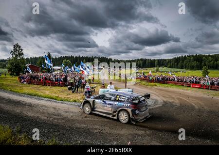 02 TANAK Ott ( est) JARVEOJA Martin ( est ) Fiesta WRC M-Sport World Rally Team Ford action pendant le Championnat du monde de rallye WRC 2017, rallye de Finlande du 27 au 30 juillet, à Jyvaskyla, Finlande - photo François Flamand / DPPI Banque D'Images