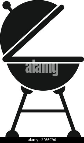 Icône du brazier à la viande, style simple Illustration de Vecteur