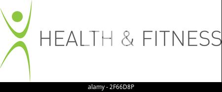 Logo Santé et forme physique personnage Design icône vecteur symbole bien-être Modèle Gym Doctor Illustration de Vecteur