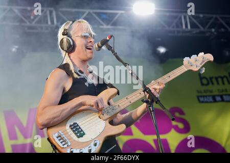 Kajagoogoo chante en direct au Midlands Festival en 2010 Banque D'Images