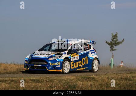 07 PECH Vaclav (CZE) UHEL Petr (CZE) Ford Fiesta R5 à l'occasion du rallye européen 2017 ERC Barum Rally, du 25 au 27 août, à Zlin, République Tchèque - photo Jorge Cunha / DPPI Banque D'Images