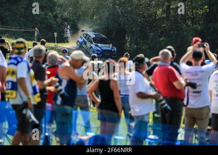 07 PECH Vaclav (CZE) UHEL Petr (CZE) Ford Fiesta R5 à l'occasion du rallye européen 2017 ERC Barum Rally, du 25 au 27 août, à Zlin, République Tchèque - photo Jorge Cunha / DPPI Banque D'Images