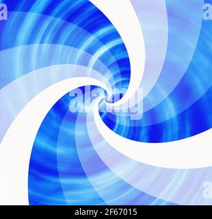 diminution de la perspective des larges lignes bleues et blanches Banque D'Images