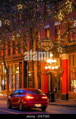 Winter's Hotel, Abbott Street, Gastown, Vancouver, Colombie-Britannique, Canada Banque D'Images