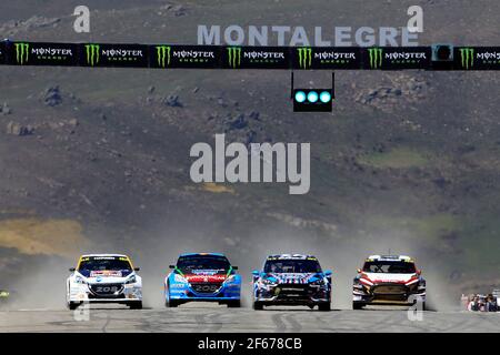 66 DEMOUSTIER GRE?goire (fra) DA Racing Peugeot 208 action pendant le Championnat du monde Bompiso FIA WRX 2017 au Portugal, du 21 au 23 avril - photo Paulo Maria / DPPI Banque D'Images