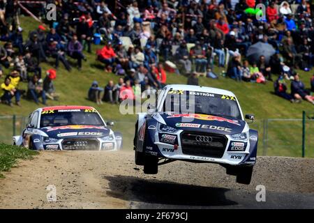 01 EKSTROM Mattias (swe) EKS Audi S1 action pendant le Coyote World RX en Belgique 2017, circuit jules Tacheny, du 12 au 14 mai - photo Paulo Maria / DPPI Banque D'Images