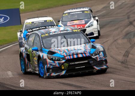 13 BAKKERUD Andreas (NOR) Hoonigan Racing Division Ford Focus RS Action pendant le Championnat du monde de la FIA WRX de Grande-Bretagne 2017 à Lydden Hill du 26 au 28 mai - Photo Paulo Maria / DPPI Banque D'Images