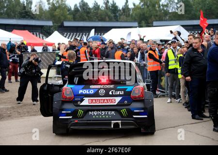 03 KRISTOFFERSSON Johan (swe) PSRX Volkswagen Suède Volkswagen Polo GTI Action pendant la FIA Neste World RX 2017 de Lettonie Du 15 au 17 septembre à Riga - photo Paulo Maria/DPPI Banque D'Images