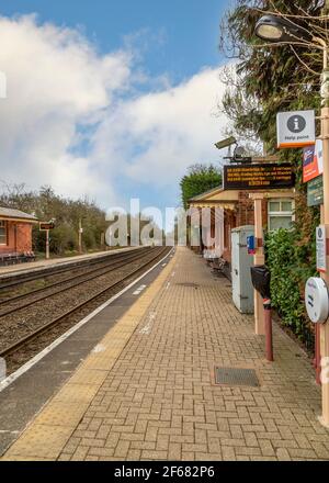 Gare de Wilmcote près de Stratford-upon-Avon, Warwickshire, Angleterre. Banque D'Images