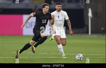 Duisburg, Allemagne. 25 mars 2021. Firo: 25.03.2021 Fuvuball, football: LV§nderspiel équipe nationale qualification WM Allemagne, GER -Island action individuelle, Leon Goretzka. | utilisation dans le monde crédit: dpa/Alay Live News Banque D'Images