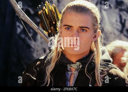 Orlando Bloom, « Seigneur des anneaux : les deux Tours » (2002). Crédit photo: Pierre Vinet/New Line Cinema/THA. Référence du fichier # 34082-1250THA Banque D'Images