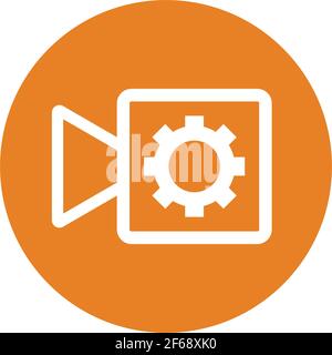 Icône de caméra vidéo. Design élégant et vecteur entièrement modifiable pour une utilisation commerciale, des fichiers imprimés et des présentations, des supports promotionnels, le Web ou tout autre t Illustration de Vecteur
