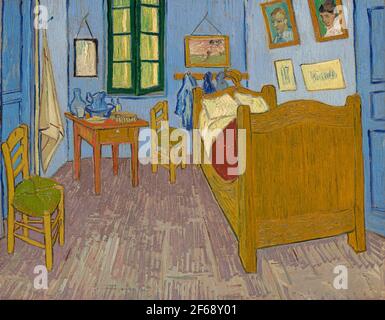 Vincent van Gogh, la chambre de Vincent à Arles, 1889, huile sur toile, Musée d'Orsay, Paris, France. Banque D'Images
