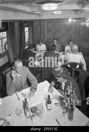 S / S « King Gustaf V » dans la salle à manger KL Banque D'Images