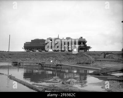 BJ H3S 110. Photo de livraison. La locomotive a été fabriquée en 1927 par Nohab, numéro de fabrication 1768. Vendu en 1948 aux chemins de fer suédois, a dû alphabétiser SJ A8 1806. A été mis au rebut en 1974. Banque D'Images