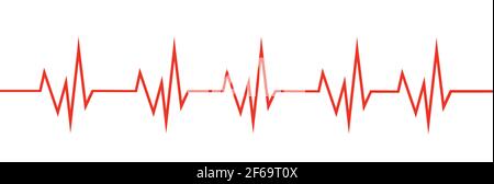 Vecteur isolé de la ligne cardiaque. Soins médicaux. Illustration de Vecteur