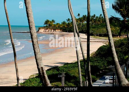 prado, bahia / brésil - 5 août 2008: Vue sur la plage dans la région de Corumbau dans la municipalité de Prado. *** Légende locale *** Banque D'Images