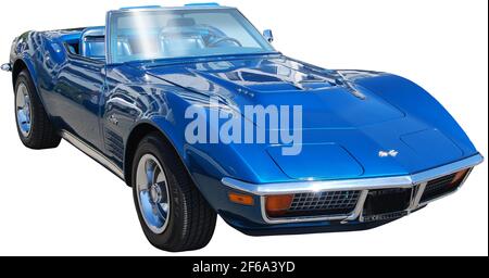 Cabriolet Corvette Stingray 1972 de Chevrolet Banque D'Images