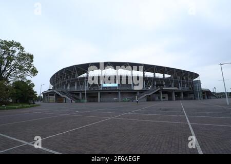 Fukuda Denshi Arena, Chiba, Japon. 30 mars 2021. Fukuda Denshi Arena, 30 MARS 2021 - football : coupe du monde de la FIFA, Qatar 2022 Asian Qualificateur second Round Group F match entre la Mongolie 0-14 Japon à Fukuda Denshi Arena, Chiba, Japon. Credit: Yohei Osada/AFLO SPORT/Alay Live News Banque D'Images