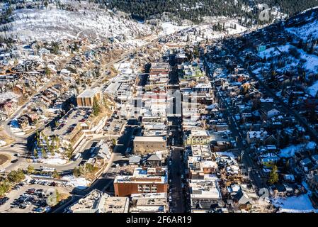 Main Street, Park City, Utah, États-Unis Banque D'Images