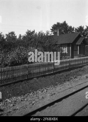 Bankeeper à la gare de Diö. Banque D'Images