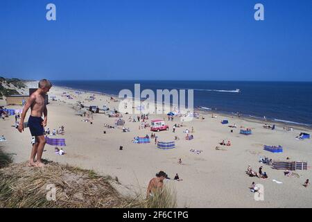 Hemsby plage près de Great Yarmouth. Le Norfolk. L'Angleterre. UK Banque D'Images