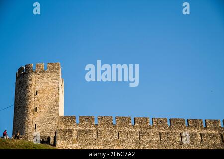 C'est l'ancienne forteresse de Belgrade, Serbie. Nom : Kalemegdan. Il a été construit par le peuple turc au premier siècle. Banque D'Images