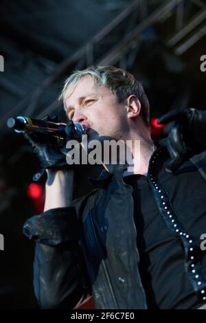 Kian Egan, de Westlife, qui se produit en direct au Midlands Festival 2010 Banque D'Images