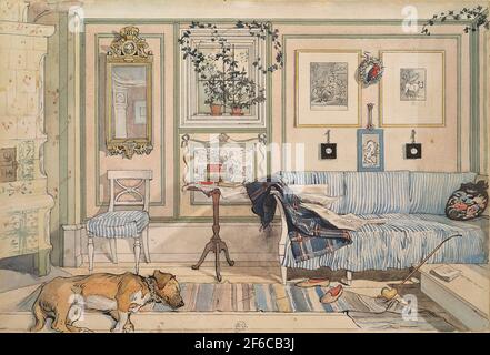 Carl Larsson - coin confortable 1894 Banque D'Images