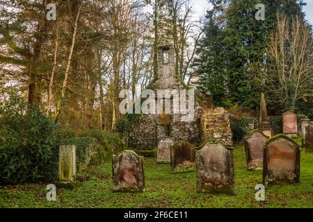 Cimetière et vestiges de l'église et de l'abbaye de Tongland, Dumfries et Galloway, Écosse Banque D'Images