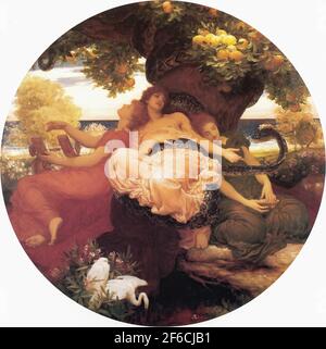 Frederic Leighton - jardin Hesperides 1892 Banque D'Images