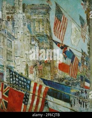 Frederick Childe Hassam - Journée des alliés le 1917 mai Banque D'Images