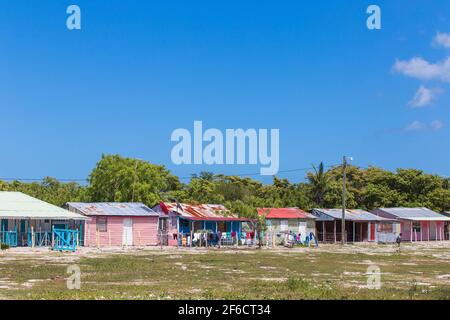 République dominicaine, Punta Cana, Parque Nacional del Este, l'île de Saona, Mano Juan, un pittoresque village de pêcheurs