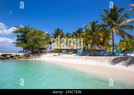 République dominicaine, Punta Cana, Parque Nacional del Este, l'île de Saona, Catuano Beach Banque D'Images