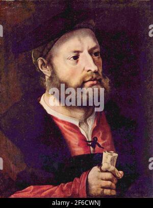 Jan Gossaert a.k.a Jan Mabus - Portrait Man C 1515 Banque D'Images