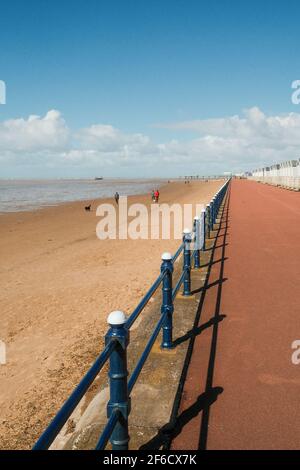 La promenade de St Annes sur la mer sur la côte de Fylde dans le Lancashire. Banque D'Images